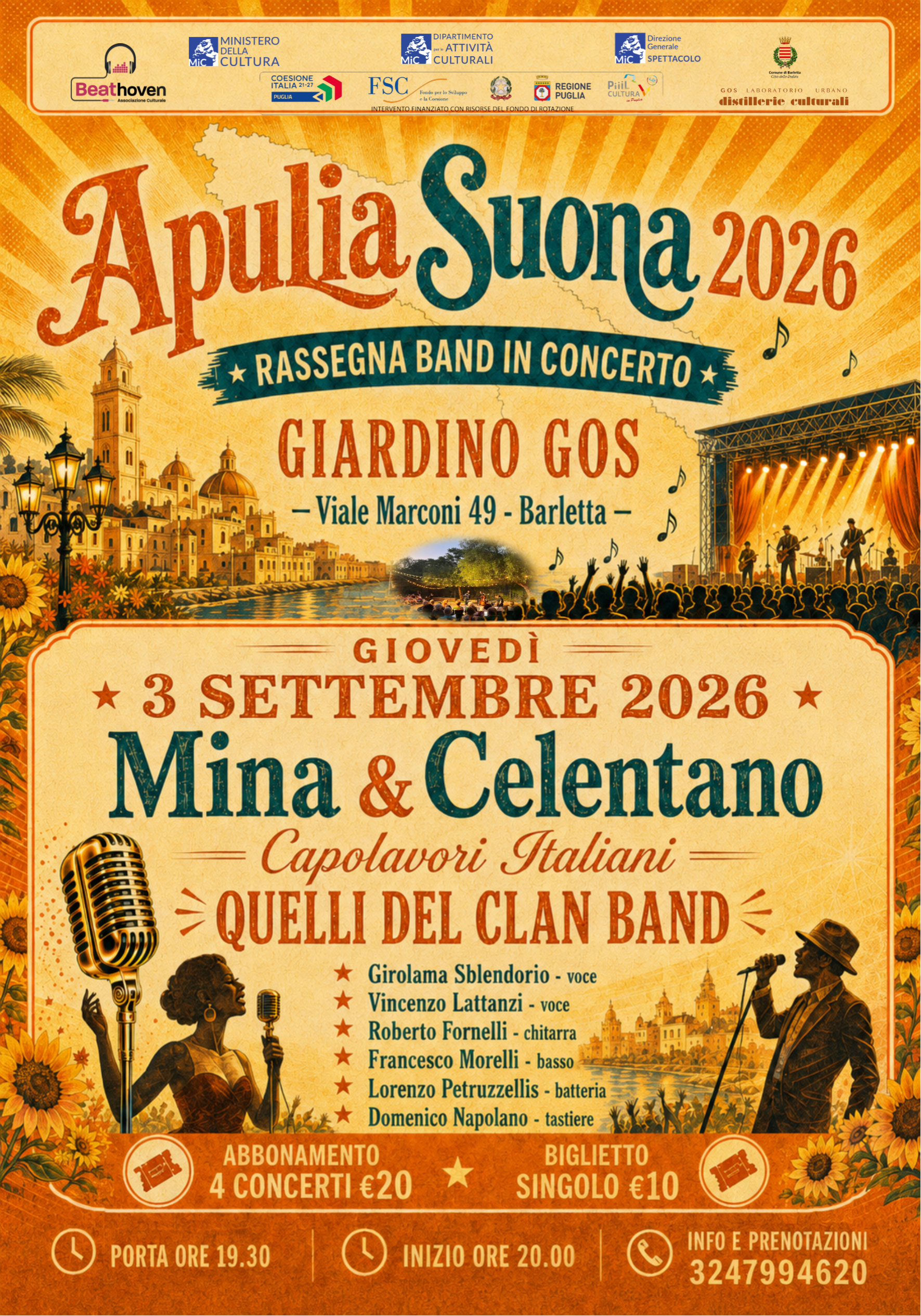 BAND IN CONCERTO 'MINA & CELENTANO: CAPOLAVORI ITALIANI'