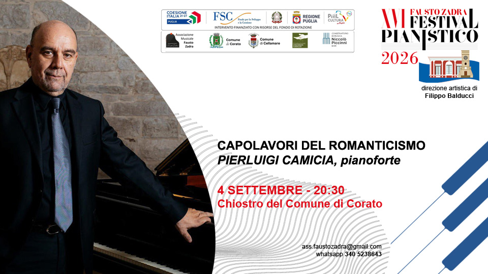CAPOLAVORI DEL ROMANTICISMO - PIERLUIGI CAMICIA, pianoforte