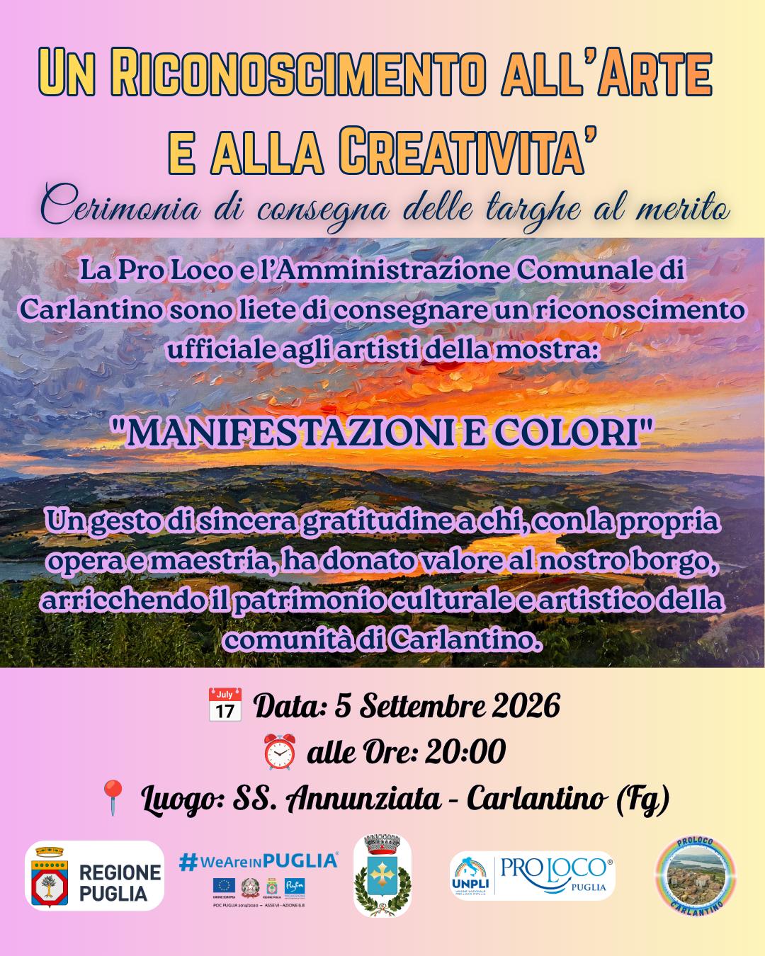 Un riconoscimento all'arte e alla creatività