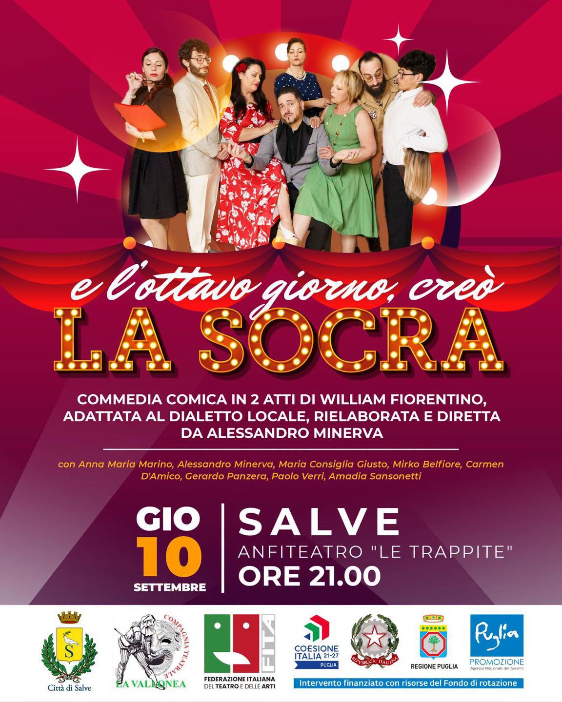 Commedia "l'ottavo giorno Dio creò la SOCRA"