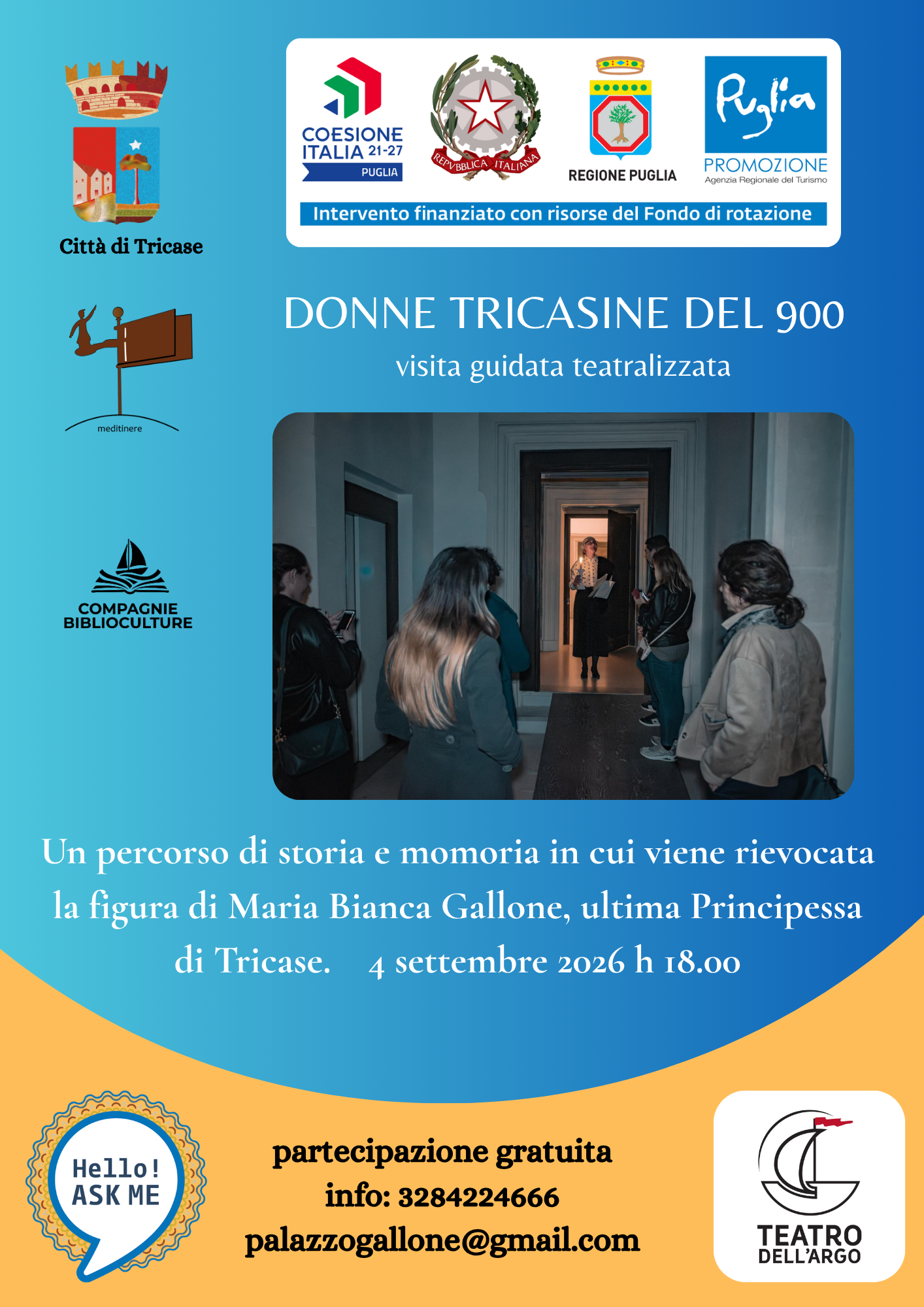 Le Donne del 900: La rivolta del 1935 - L'inesausta canzone della vita, sulle orme di Maria Bianca Gallone - L'amore della Libertà Maria Teresa Sparascio, Staffetta Partigiana e Salentina